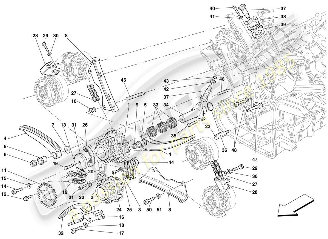 ferrari 599 sa aperta (usa) distribuzione - guida diagramma delle parti