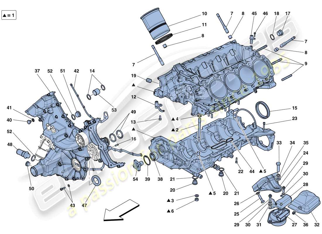 ferrari 458 speciale aperta (rhd) basamento diagramma delle parti