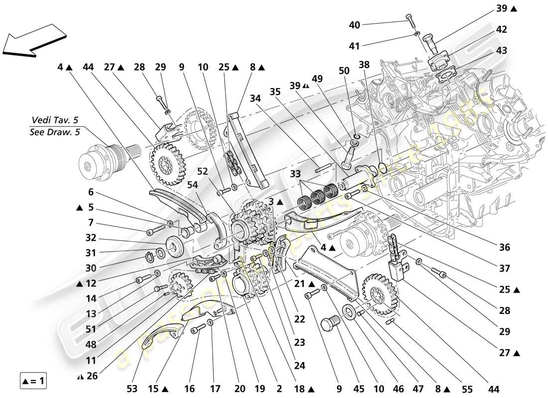 maserati trofeo cronometraggio - controlli diagramma delle parti