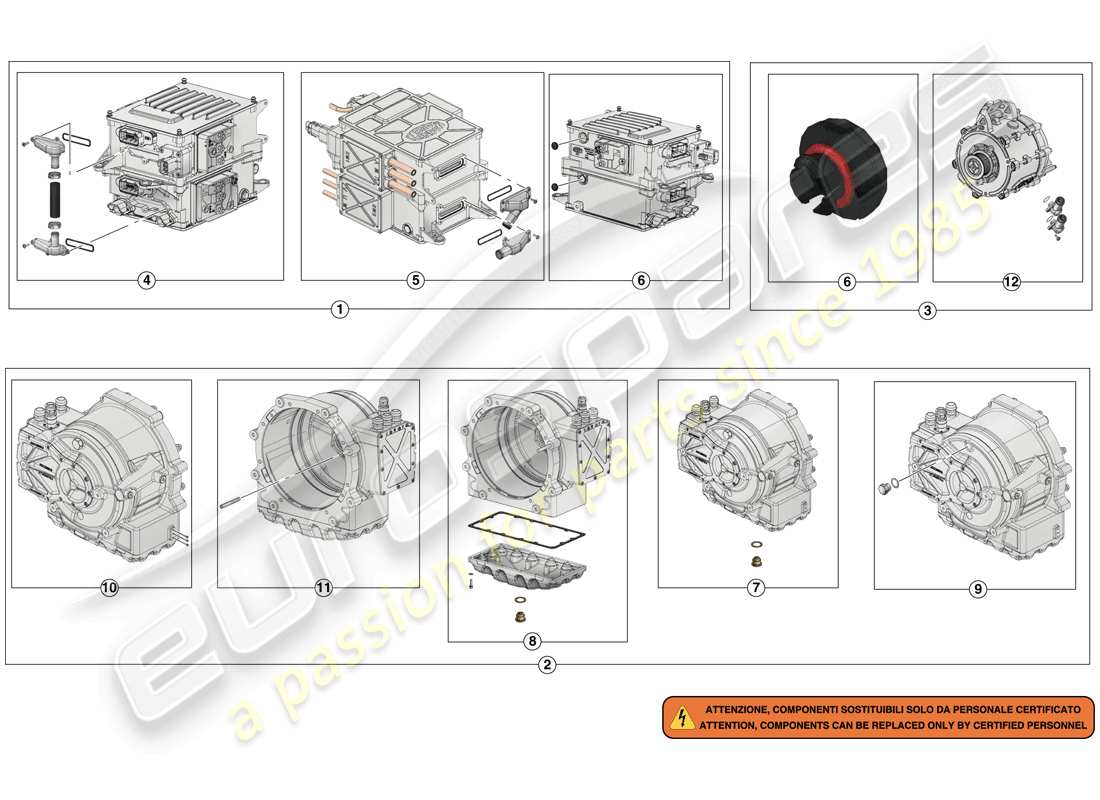 ferrari laferrari (europe) inverter-me1-me2kit di riparazione diagramma delle parti