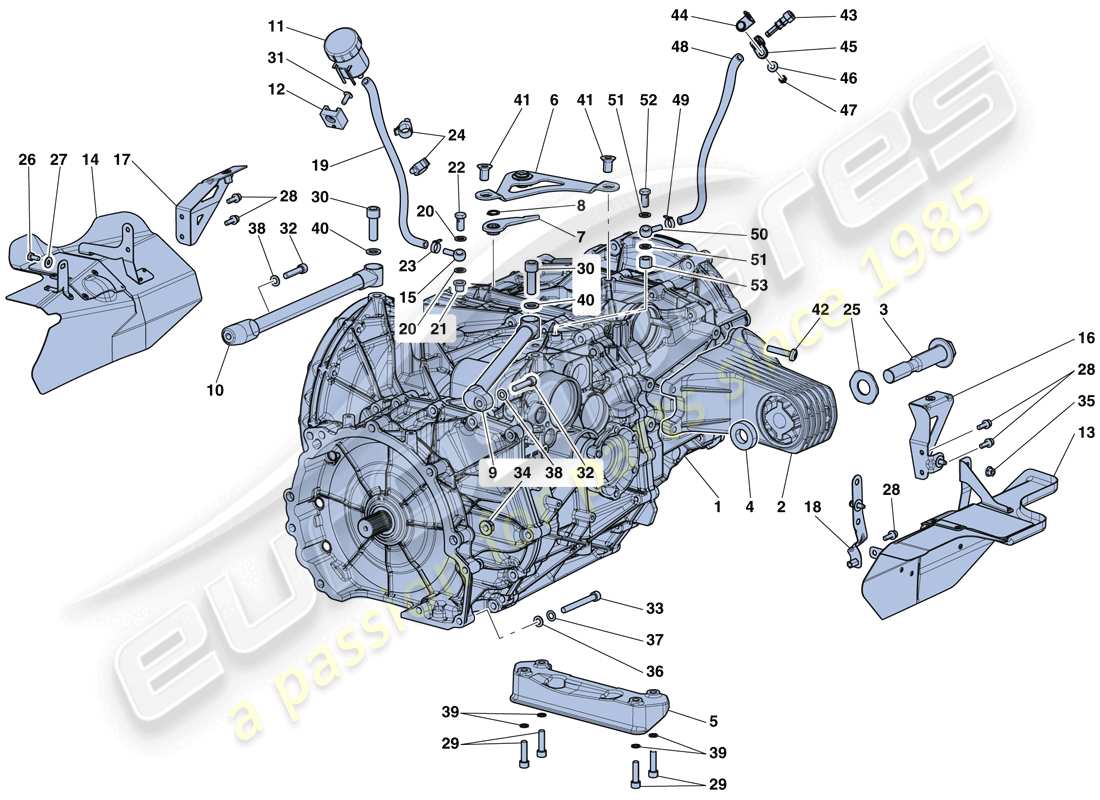 ferrari laferrari aperta (usa) schema delle parti del cambio completo