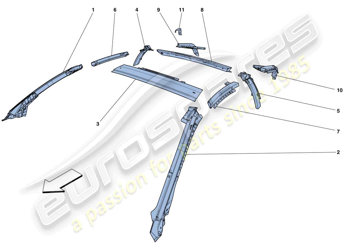 ferrari f12 berlinetta (usa) diagramma delle parti della serra