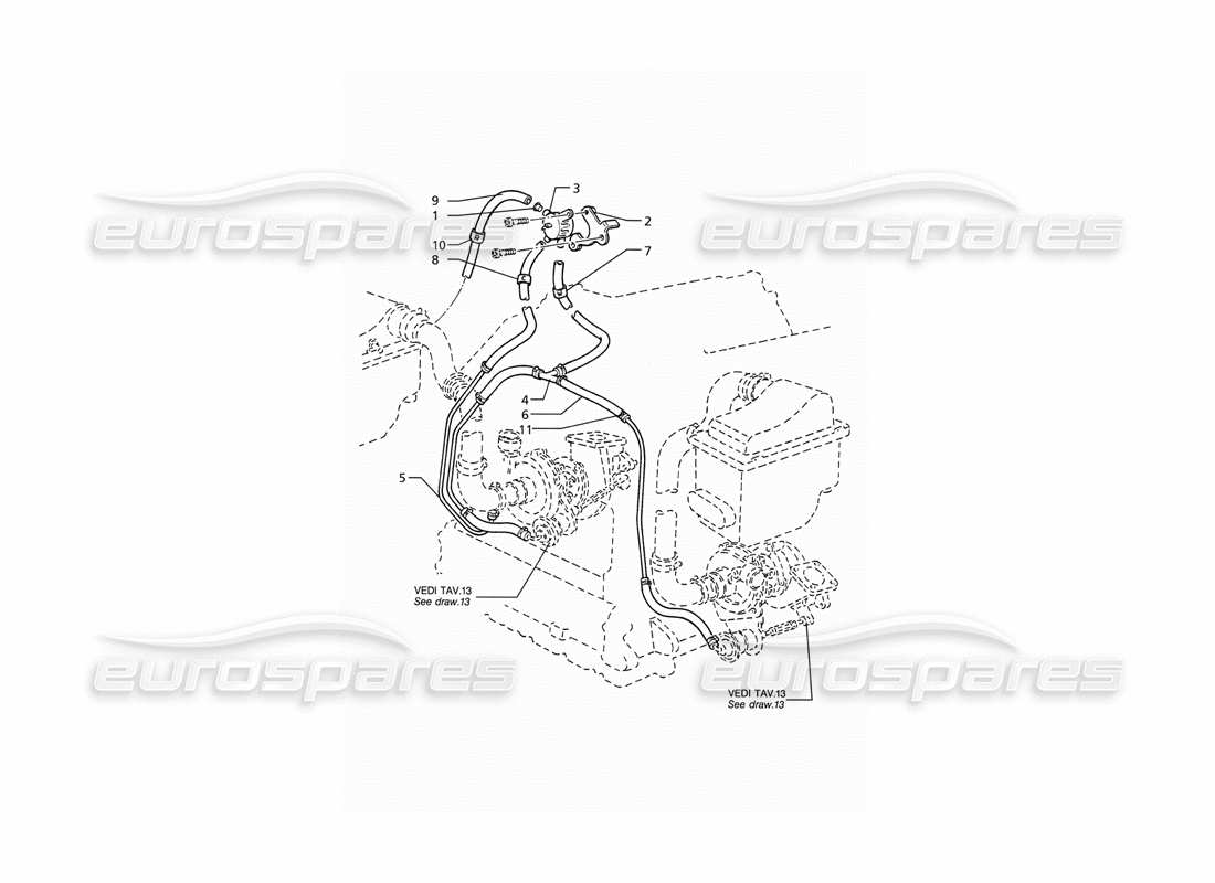 maserati ghibli 2.8 (abs) aumenta il sistema di controllo diagramma delle parti