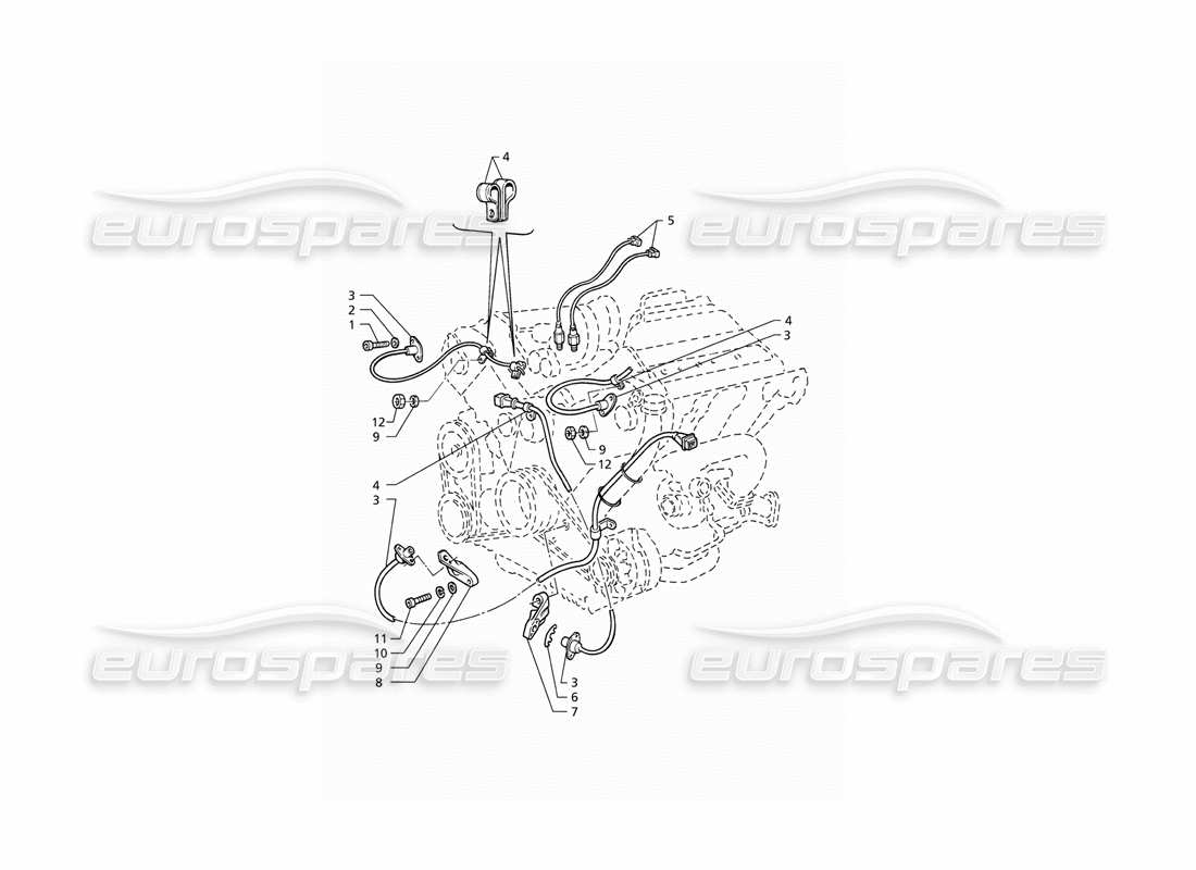 maserati qtp v6 (1996) temporizzazione del sistema di accensione: sensori diagramma delle parti