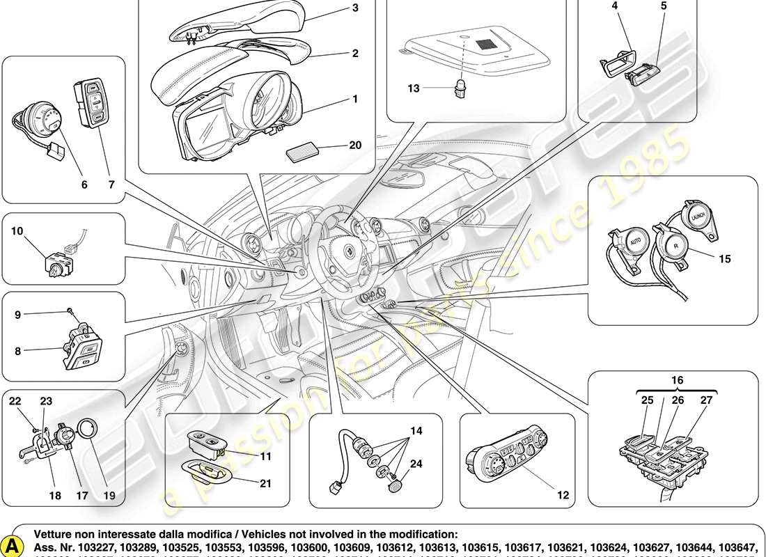 diagramma della parte contenente il codice parte 69752037