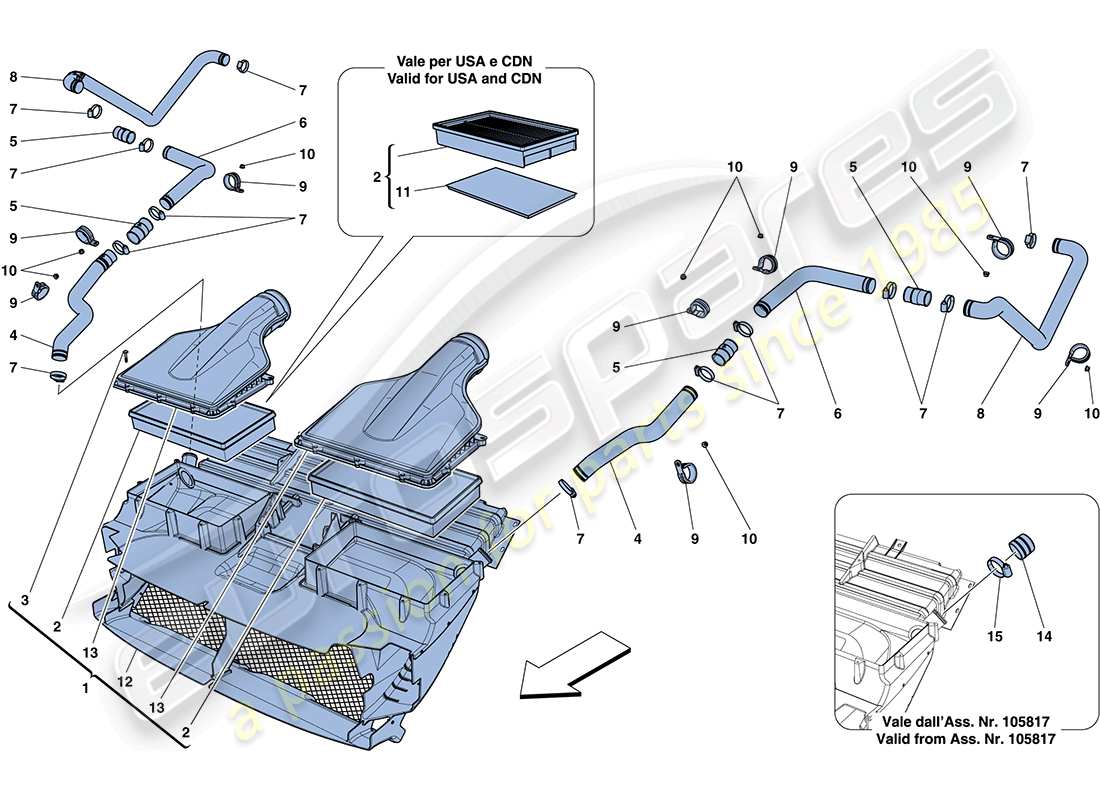 diagramma della parte contenente il codice parte 107002