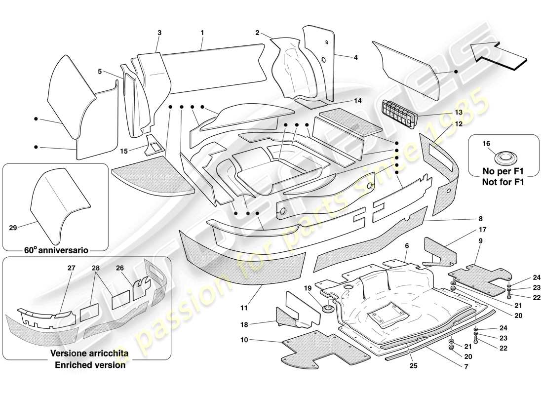 diagramma della parte contenente il codice parte 67163000