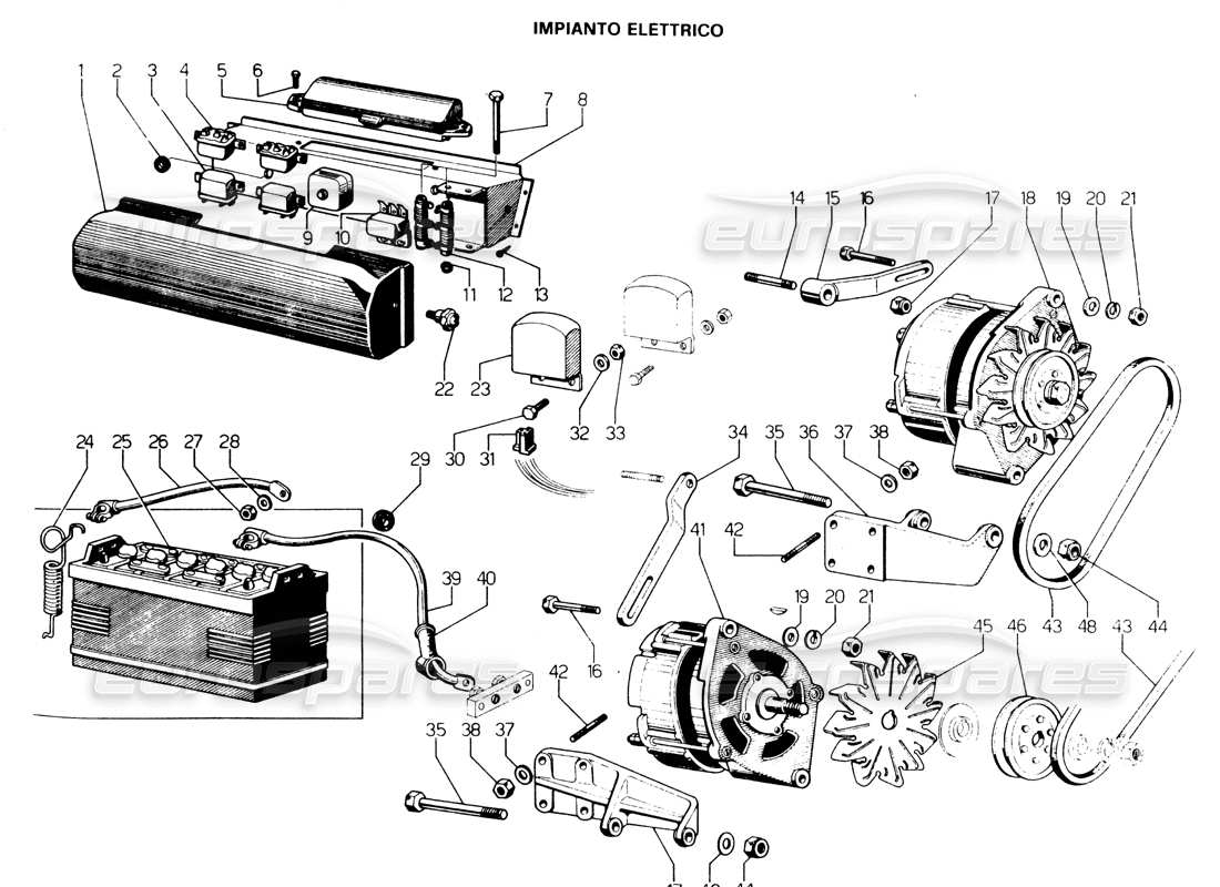 diagramma della parte contenente il codice parte 001604745