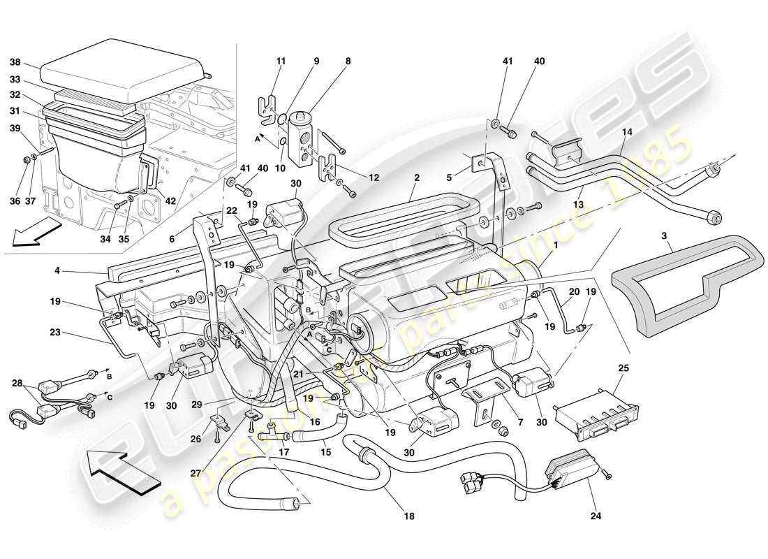 diagramma della parte contenente il codice parte 67592000