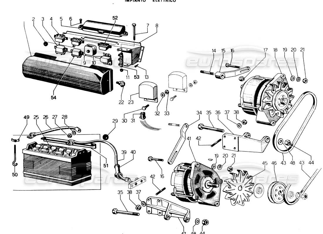 diagramma della parte contenente il codice parte 001601667