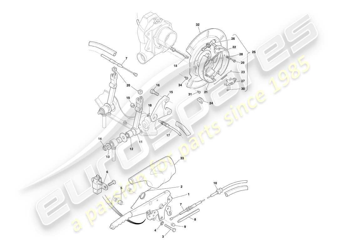 un diagramma delle parti dal catalogo delle parti aston martin db7 vantage (2000)