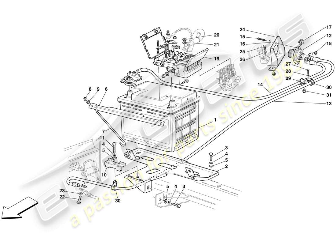 diagramma della parte contenente il codice parte 12604174