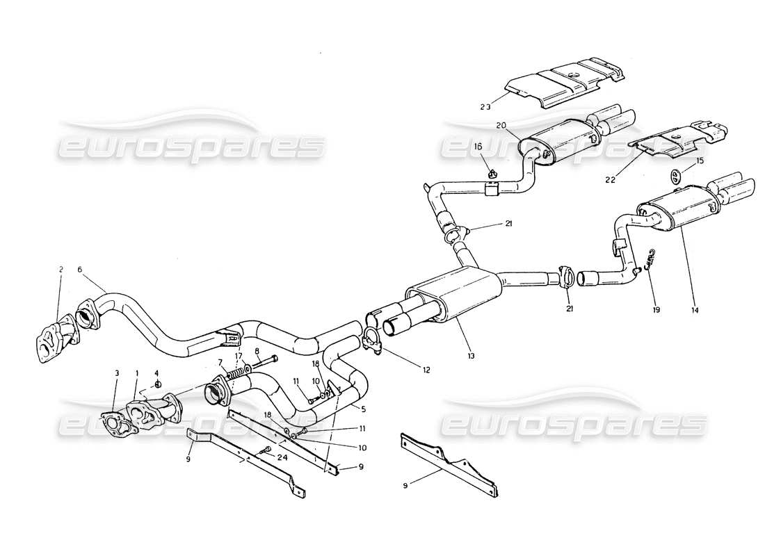 uno schema delle parti dal catalogo delle parti Maserati 418 / 4.24v / 430