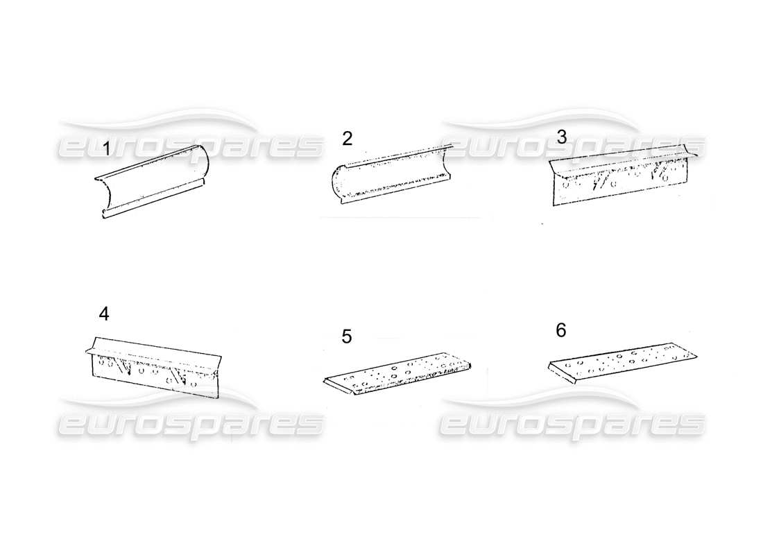 ferrari 250 gt (coachwork) parti del telaio (continua) diagramma delle parti
