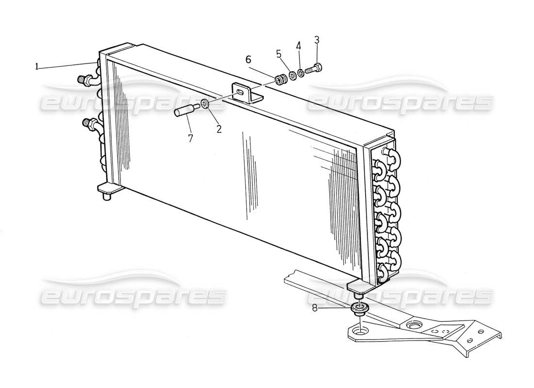 maserati biturbo spider condensatore (dopo la modifica) diagramma delle parti