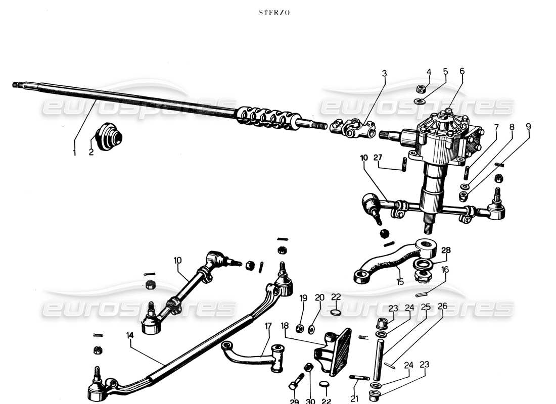 lamborghini espada scatola dello sterzo (da <1000) diagramma delle parti