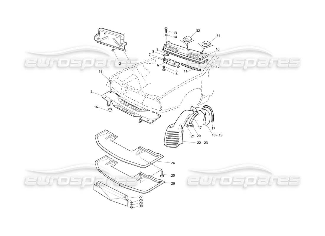 maserati qtp v6 evoluzione vano motore: carter diagramma delle parti