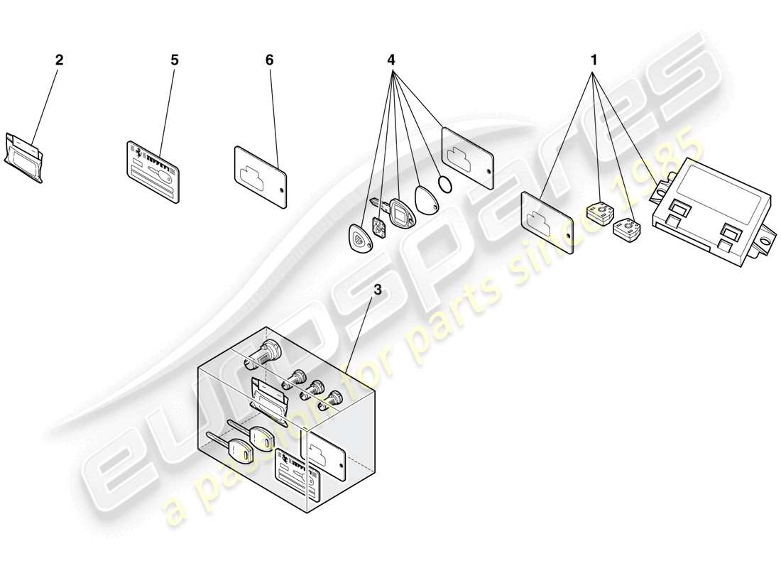 ferrari f430 spider (europe) schema delle parti del kit immobilizzatore
