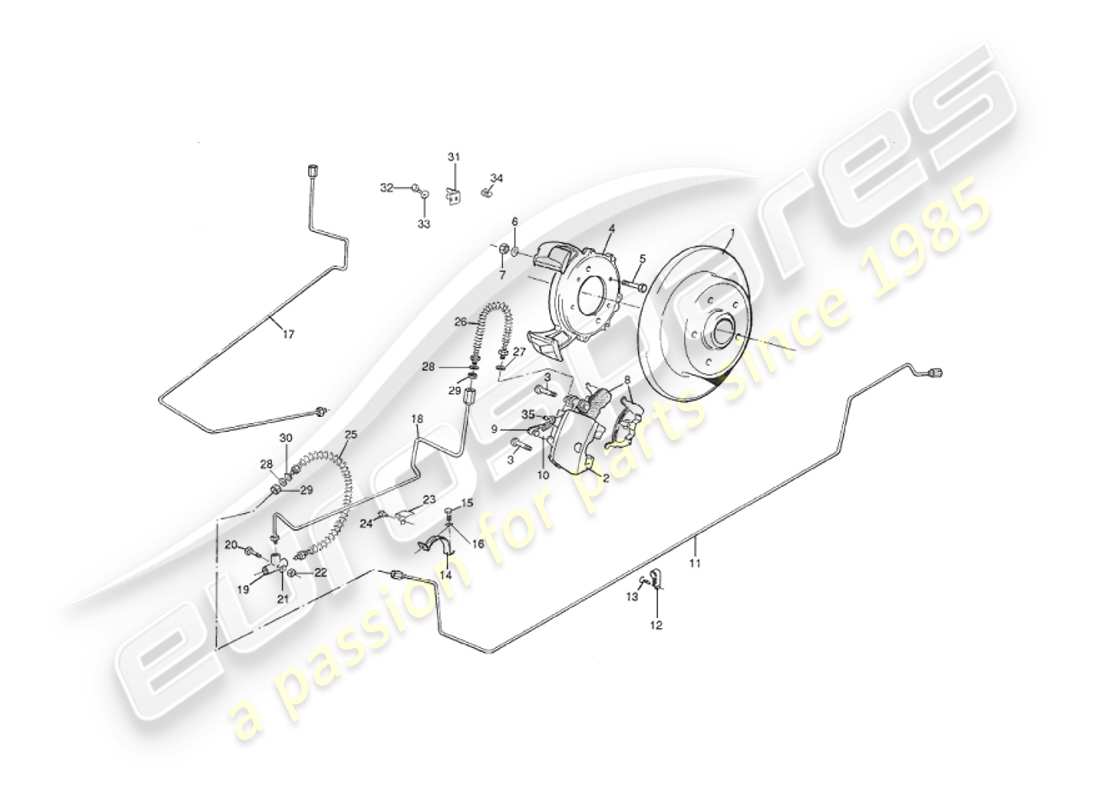aston martin v8 virage (2000) freni posteriori diagramma delle parti