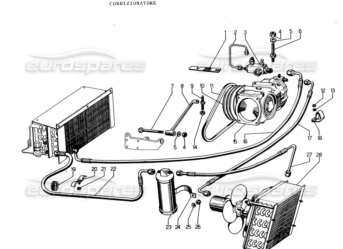 lamborghini espada condizionatore diagramma delle parti