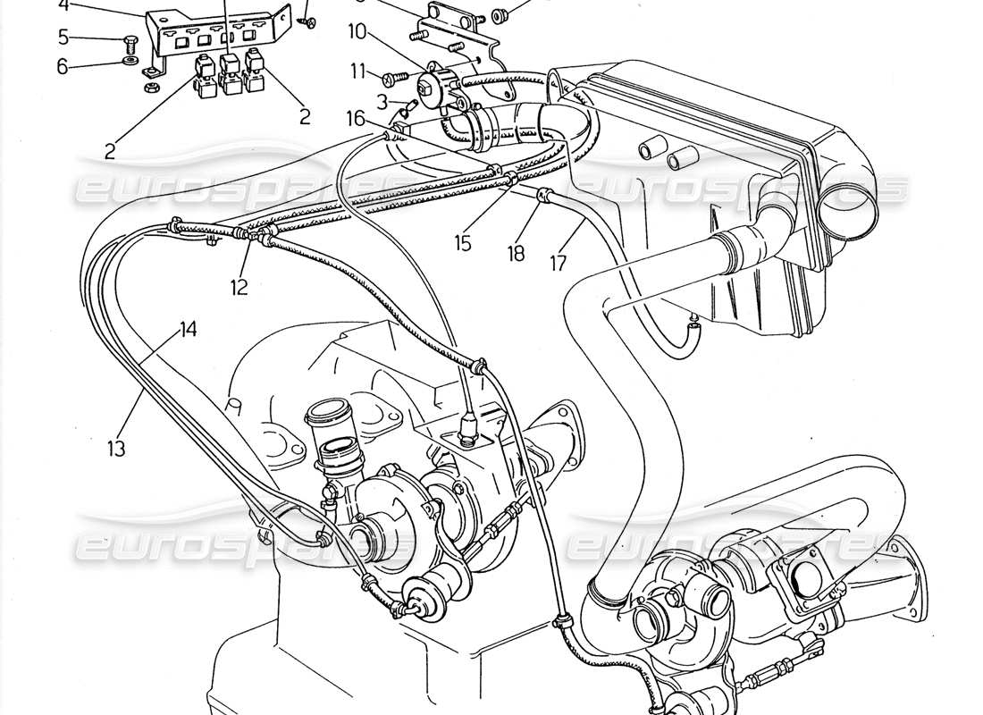 maserati 2.24v diagramma delle parti del sistema di controllo boost