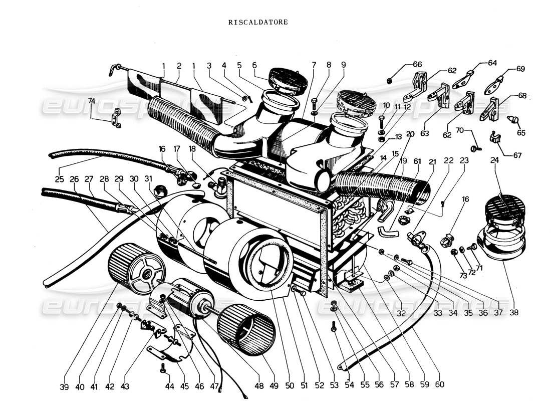 lamborghini espada riscaldatore matrix serie iii diagramma delle parti