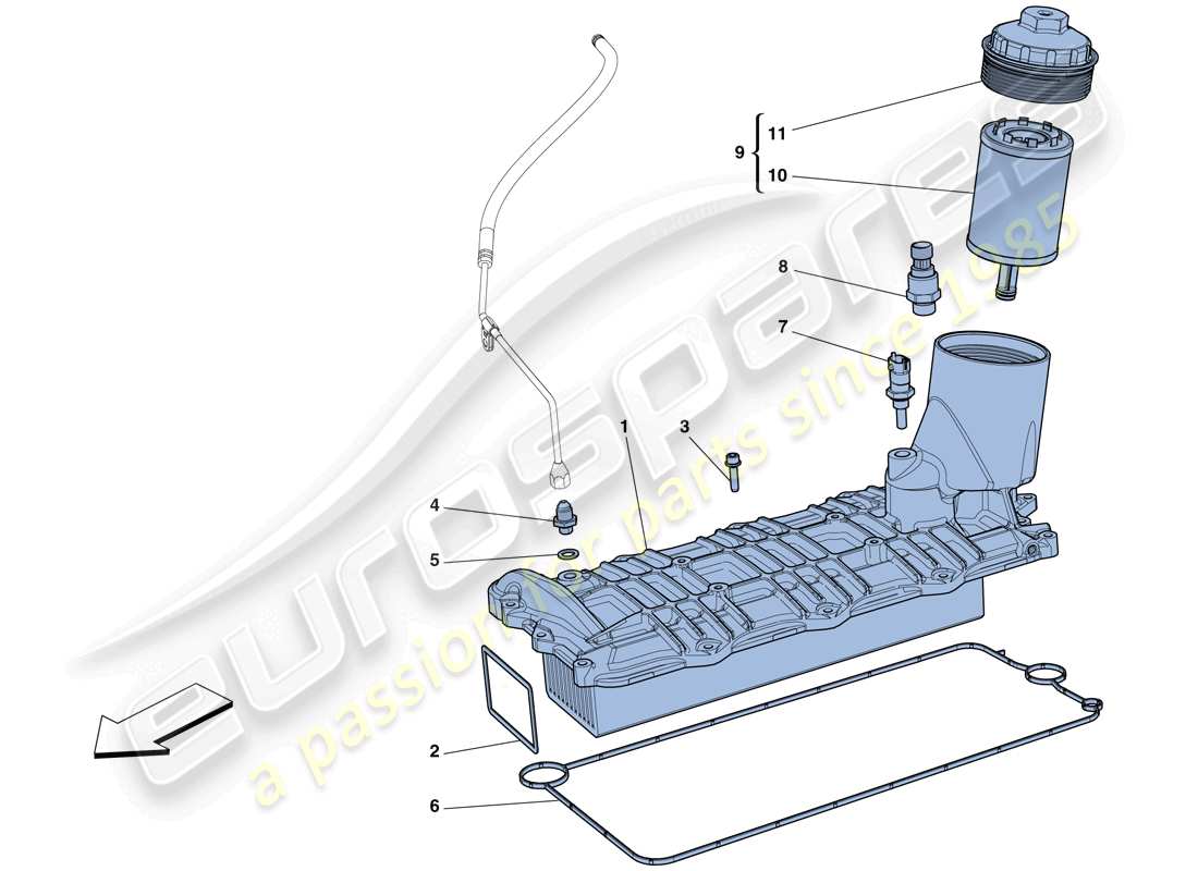 ferrari 458 italia (rhd) diagramma delle parti dello scambiatore di calore