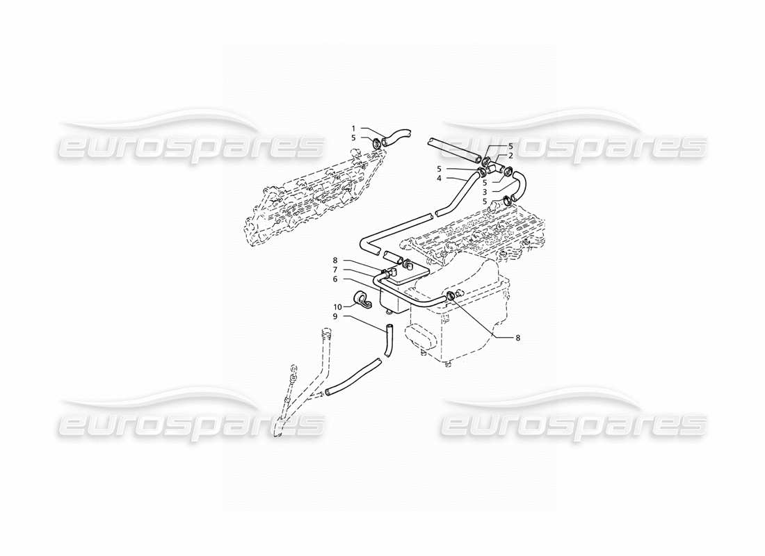 maserati ghibli 2.8 (abs) recupero vapori d'olio diagramma delle parti