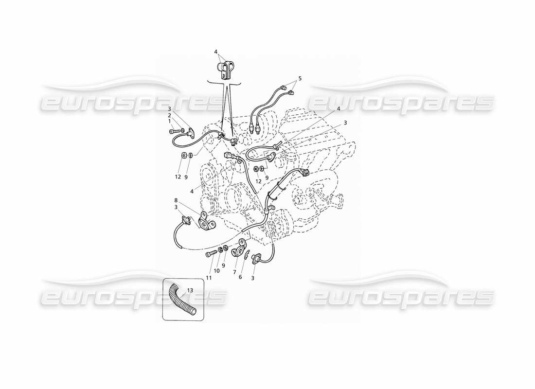 maserati qtp v6 evoluzione sistema di accensione: diagramma delle parti dei sensori