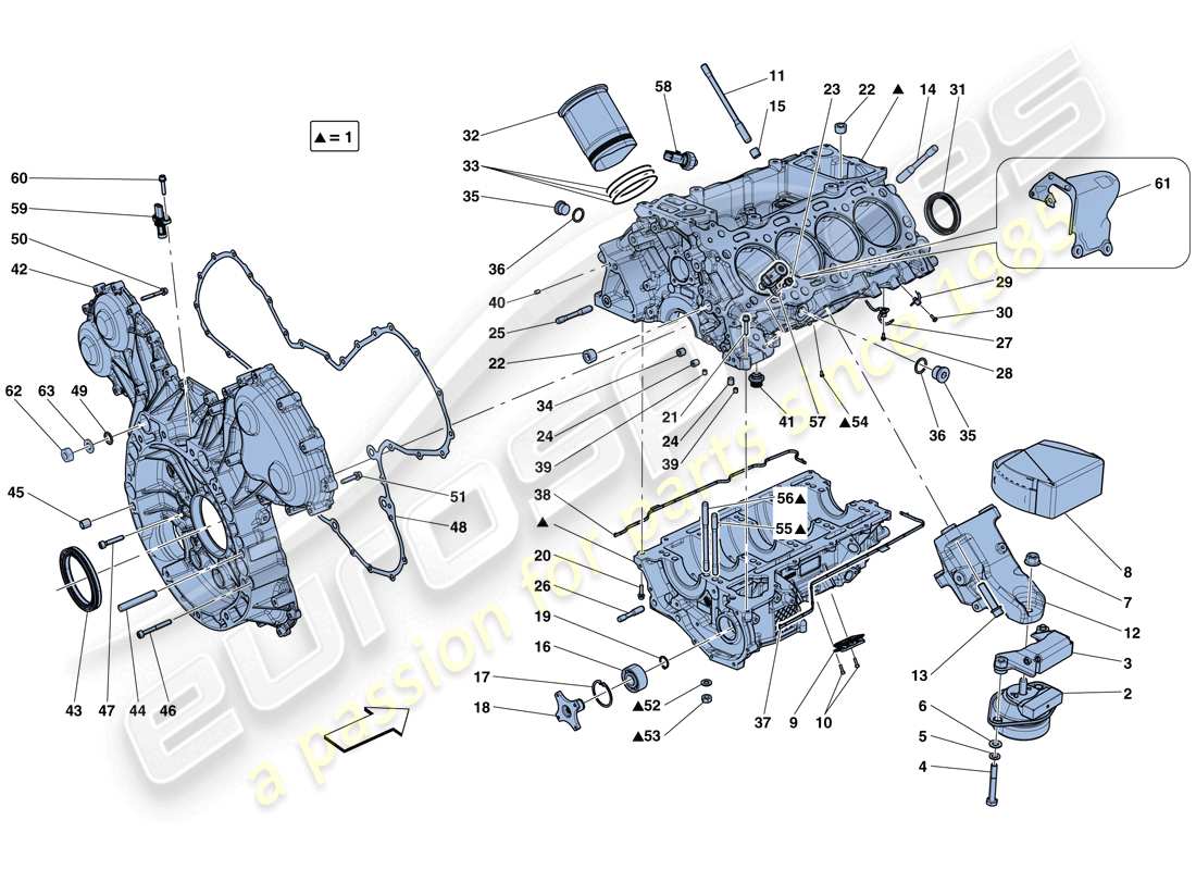 ferrari gtc4 lusso t (usa) basamento diagramma delle parti