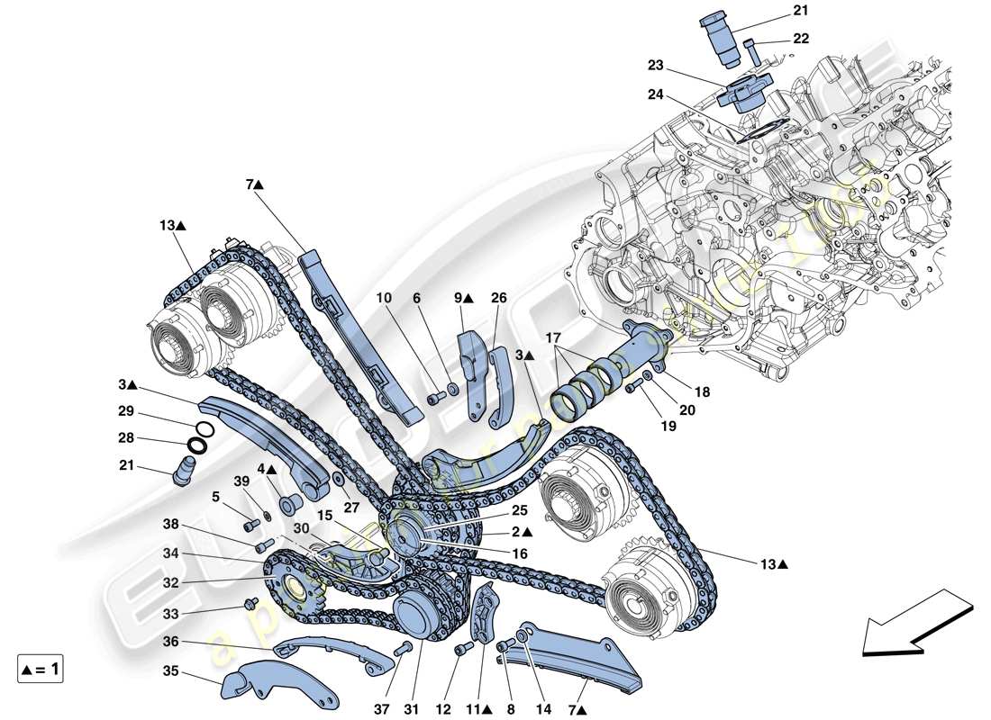 ferrari 458 spider (usa) distribuzione - guida diagramma delle parti