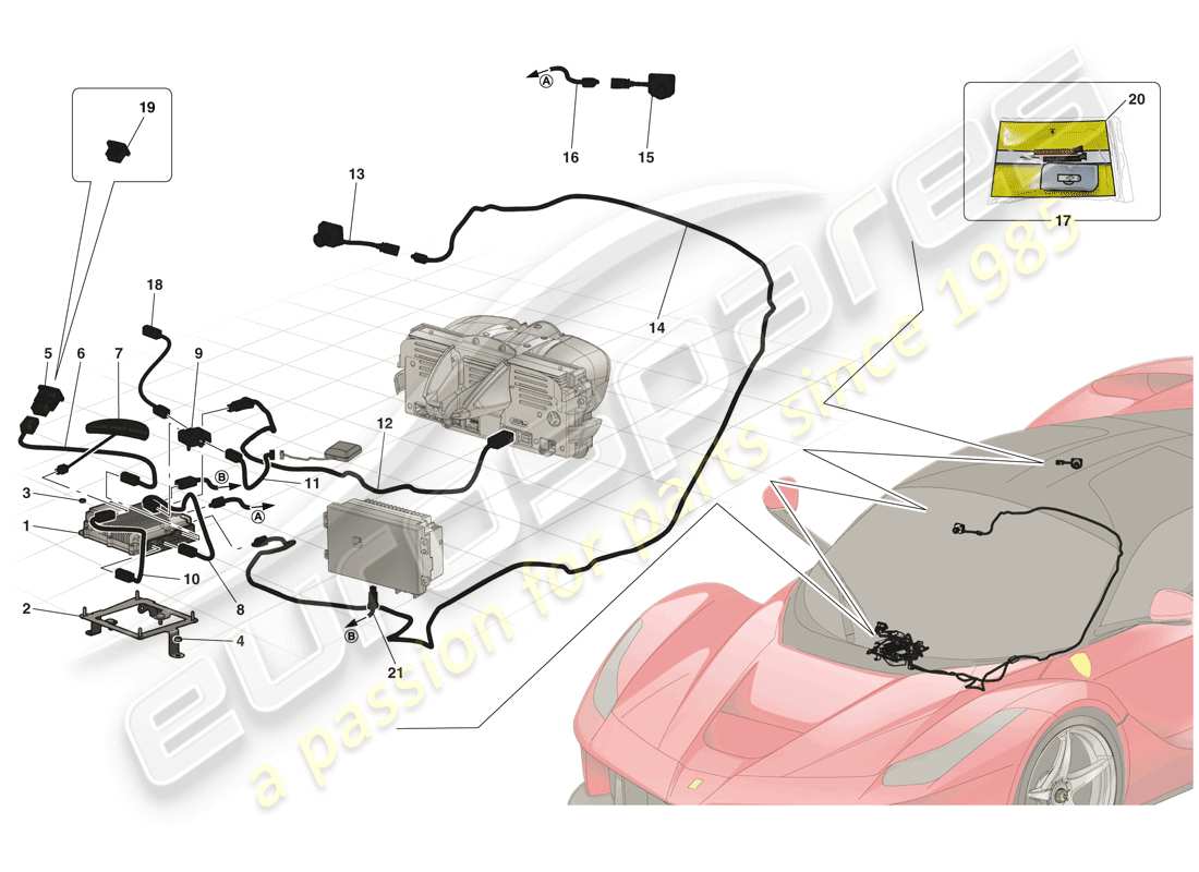 ferrari laferrari (usa) telemetria - acquisizione dati diagramma delle parti