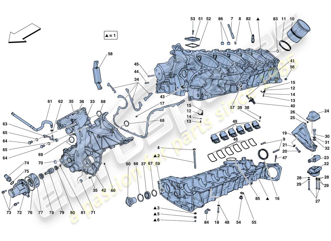 ferrari f12 berlinetta (europe) basamento diagramma delle parti