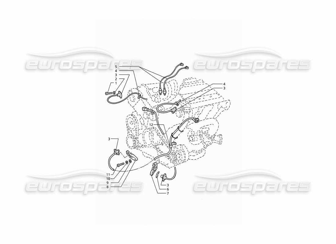 maserati ghibli 2.8 (abs) temporizzazione del sistema di accensione: sensori diagramma delle parti