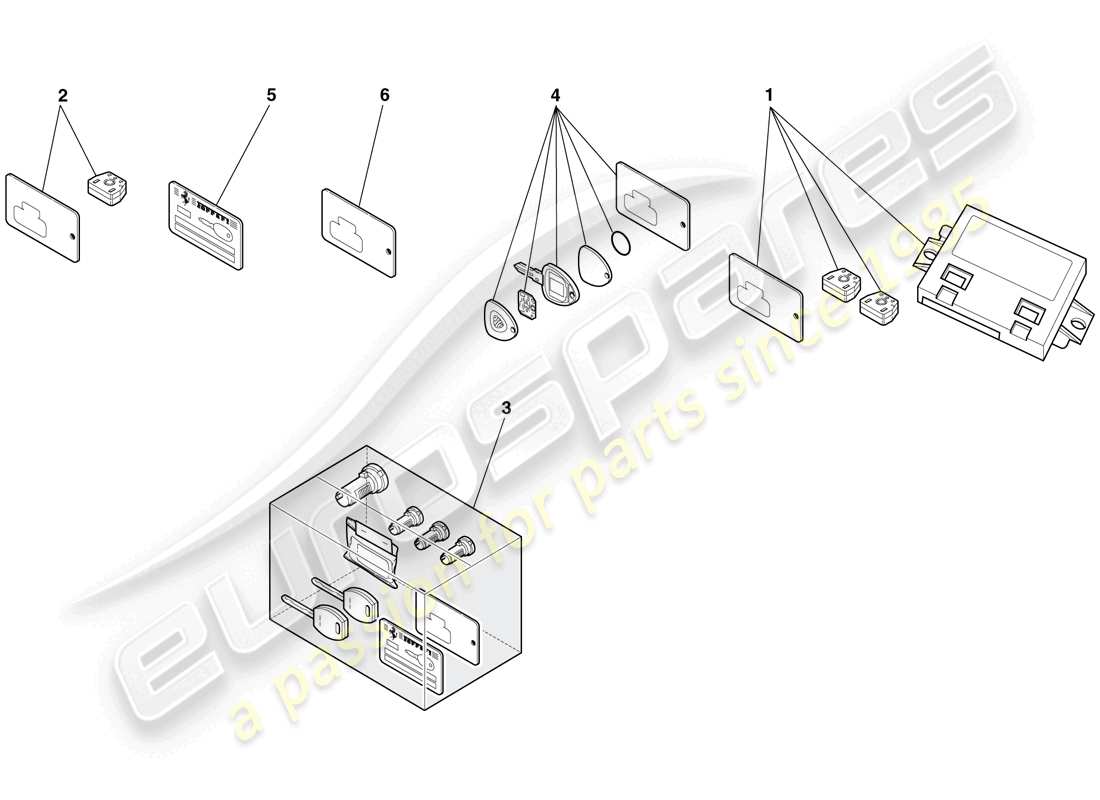 ferrari f430 scuderia spider 16m (europe) kit immobilizzatore diagramma delle parti