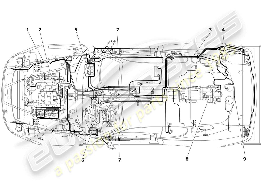 maserati trofeo sistema elettrico diagramma delle parti