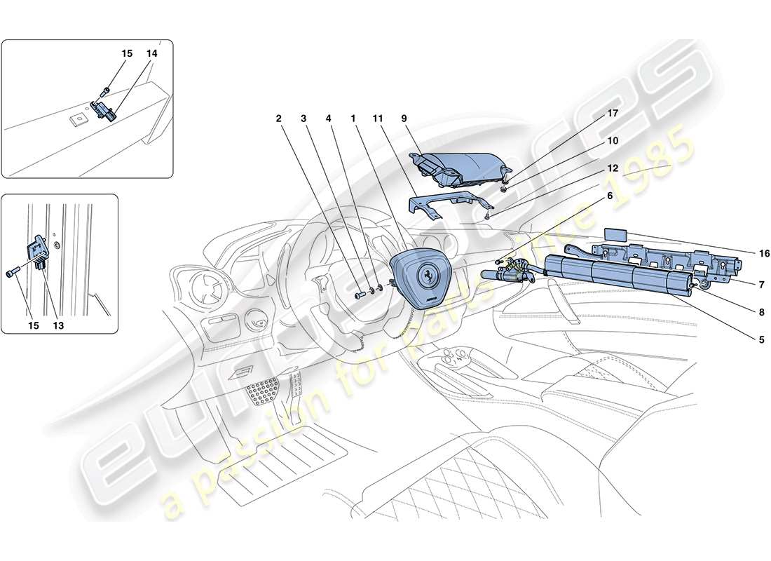 ferrari ff (usa) diagramma delle parti degli airbag