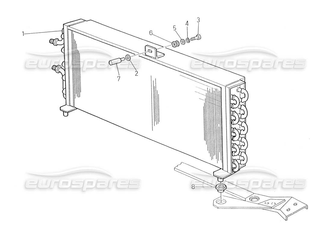 maserati karif 2.8 schema delle parti del condensatore (dopo la modifica).