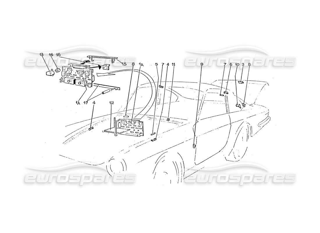 ferrari 330 gtc / 365 gtc (coachwork) relè elettrici e interruttori (edizione 1) schema delle parti