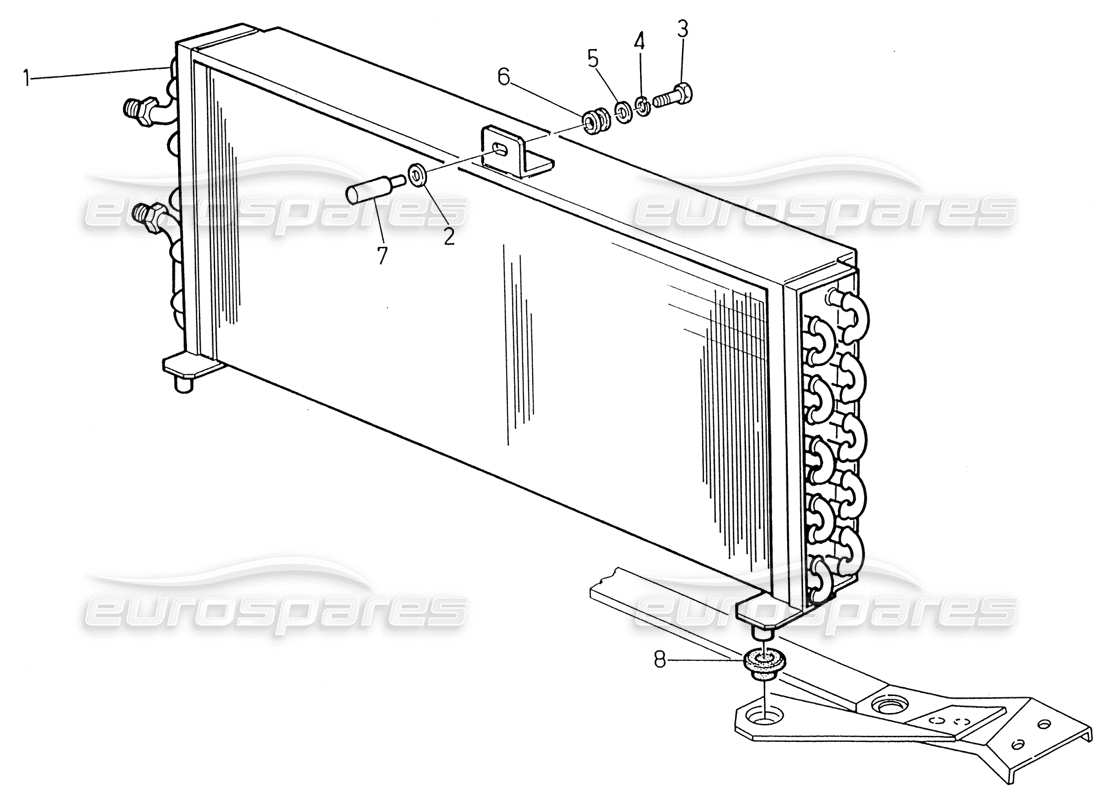 maserati 222 / 222e biturbo condensatore (dopo la modifica) diagramma delle parti