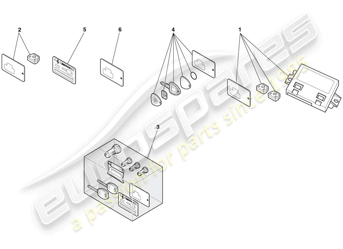 ferrari f430 scuderia spider 16m (rhd) kit immobilizzatore diagramma delle parti