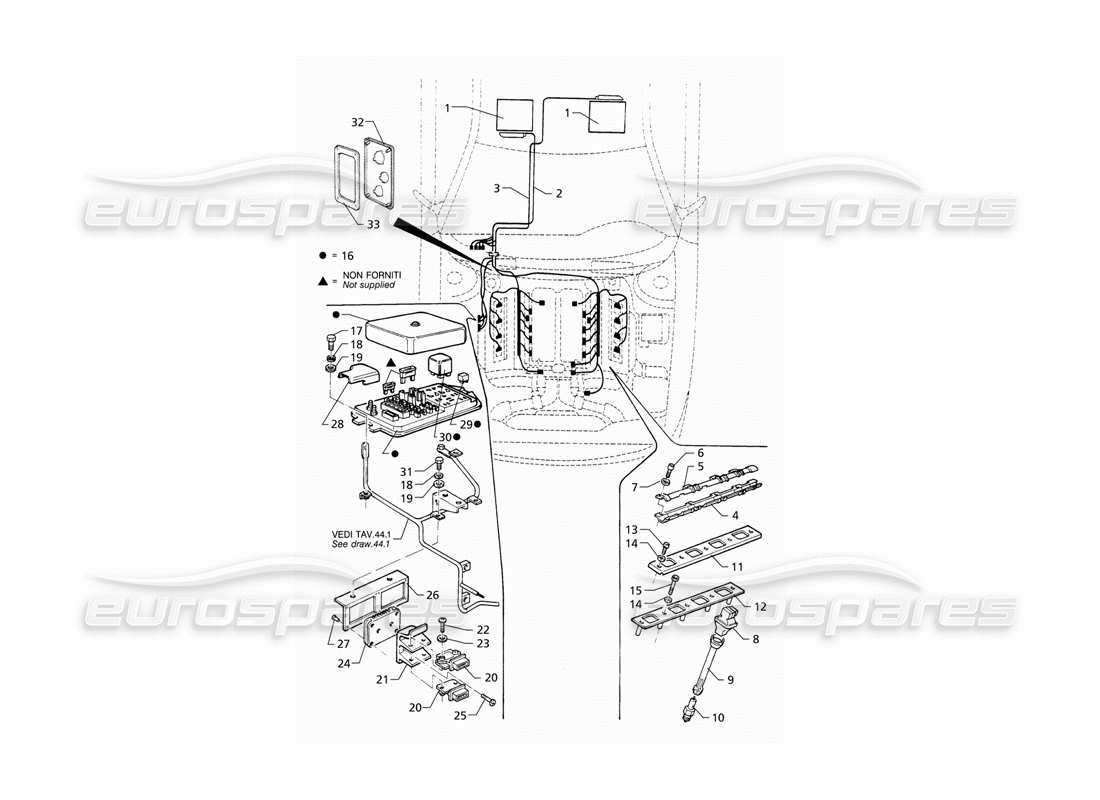 maserati qtp v8 (1998) sistema di accensione (lhd) diagramma delle parti