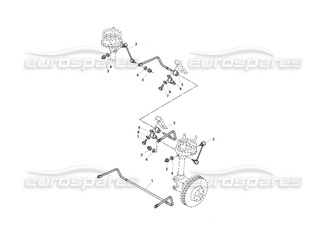 maserati qtp v8 evoluzione barra stabilizzatore diagramma delle parti