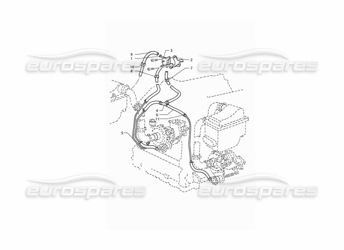 maserati qtp v6 (1996) diagramma delle parti del sistema di controllo boost