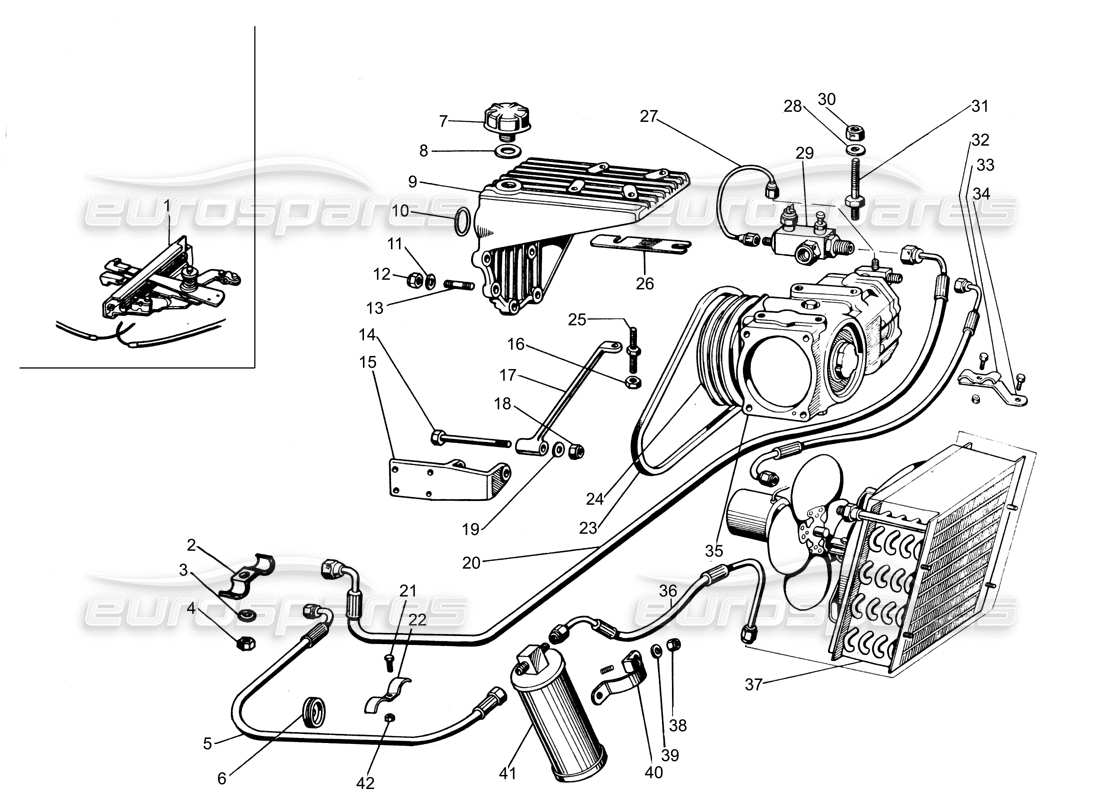 lamborghini espada aria condizionata (da 176 a 750) diagramma delle parti