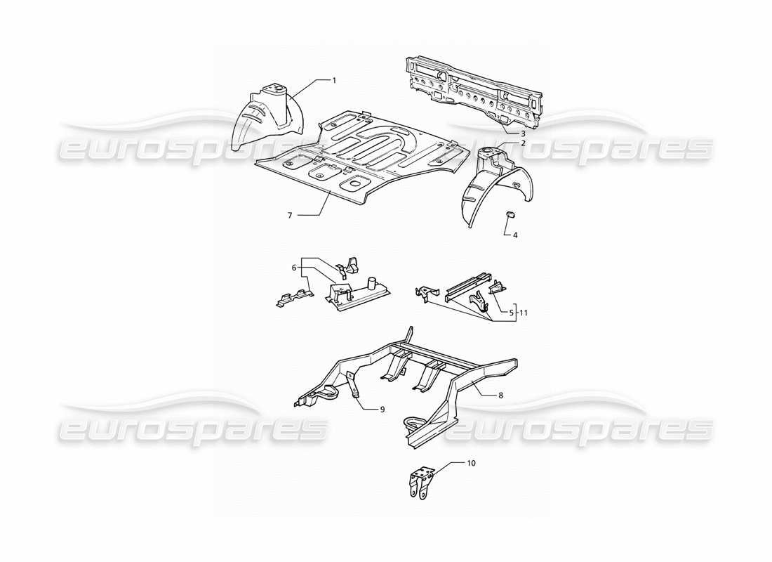 maserati ghibli 2.8 (abs) carrozzeria: pannelli interni diagramma delle parti
