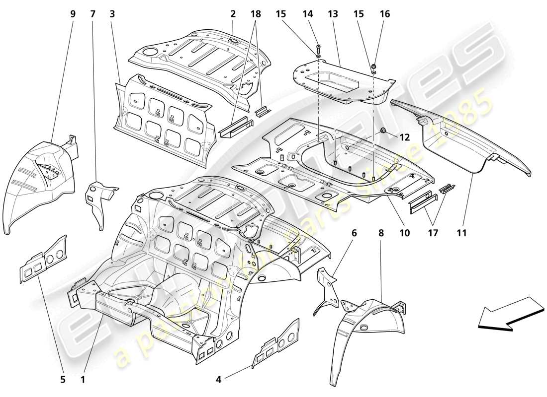 maserati trofeo struttura centrale diagramma delle parti