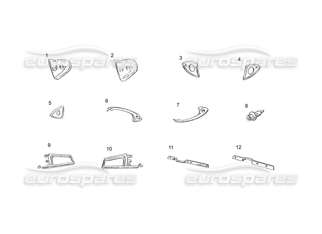 ferrari 250 gt (coachwork) schema delle parti della porta (continua).
