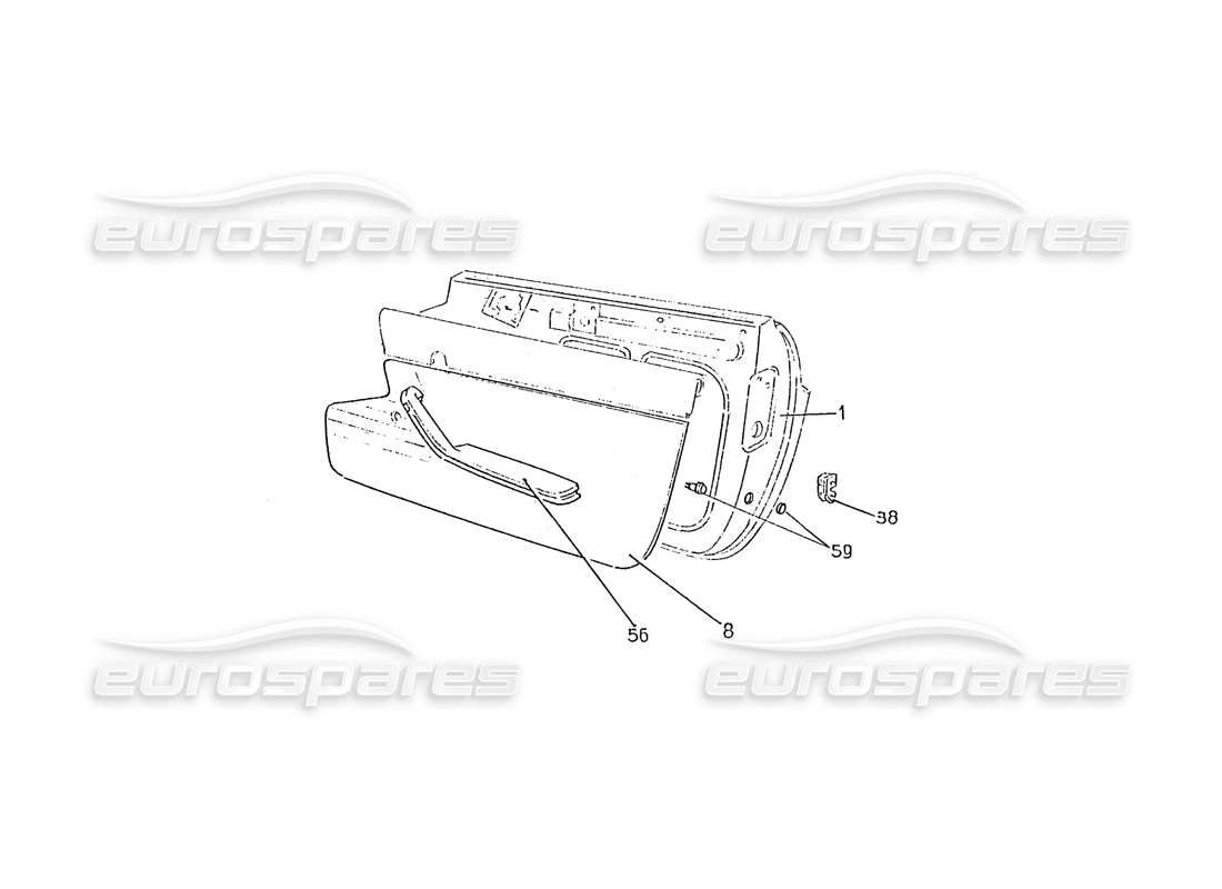 ferrari 330 gtc / 365 gtc (coachwork) porte (edizione 1) schema delle parti