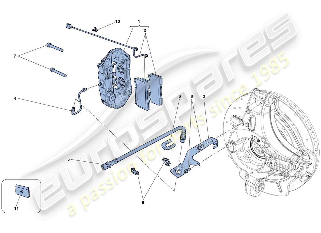 ferrari california t (rhd) pinze freno posteriore schema delle parti